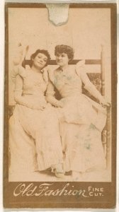 Portrait of seated actress, from the Actresses series (N664) promoting Old Fashion Fine Cut Tobacco MET DPB869692