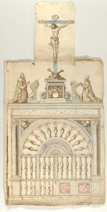 Portfolio with drawings and prints of tombs and epitaphs MET DP842043