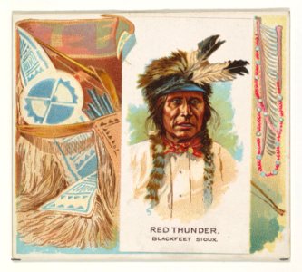 Red Thunder, Blackfeet Sioux, from the American Indian Chiefs series (N36) for Allen & Ginter Cigarettes MET DP838946