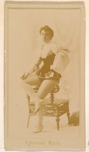 Queenie Rich, from the Actresses series (N245) issued by Kinney Brothers to promote Sweet Caporal Cigarettes MET DP859403