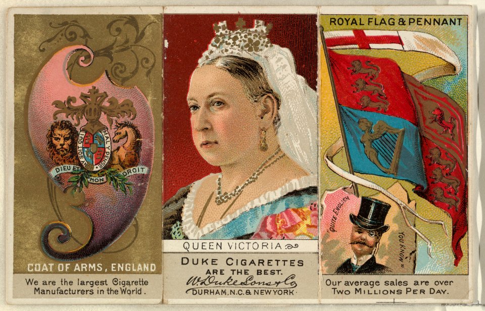 Queen Victoria of England, from the Rulers, Flags, and Coats of Arms series (N126-2) issued by W. Duke, Sons & Co. MET DPB873876