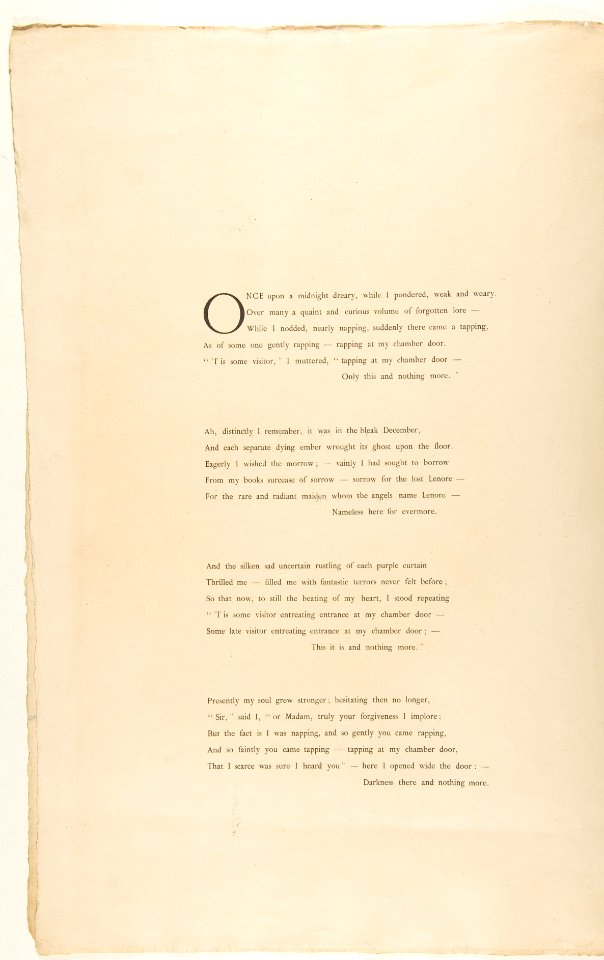 Portfolio cover and text for The Raven by Edgar Allan Poe MET DP816095