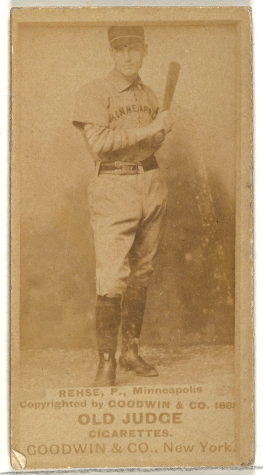 Rehse, Pitcher, Minneapolis, from the Old Judge series (N172) for Old Judge Cigarettes MET DP846020
