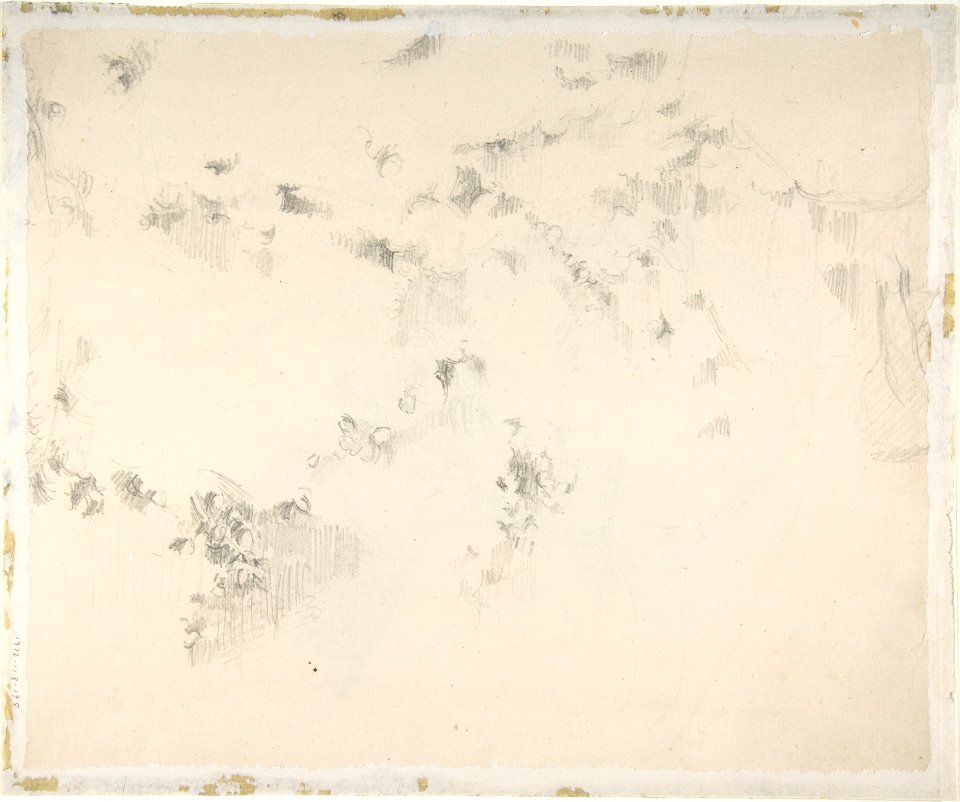 Portrait of the Artist (recto); Fragment of a Landscape Study (verso) MET DP805574