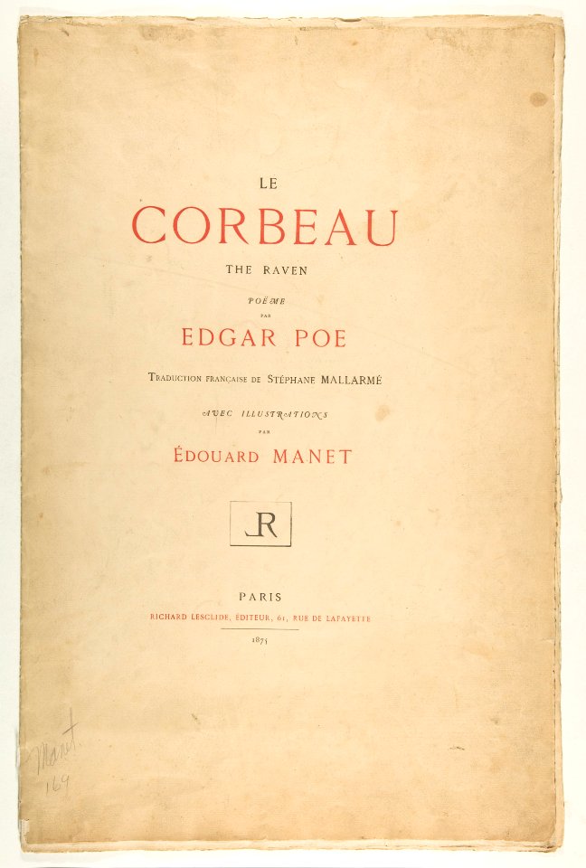 Portfolio cover and text for The Raven by Edgar Allan Poe MET DP816088