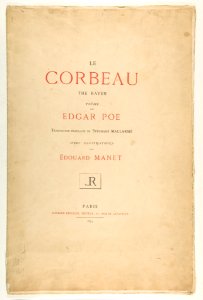 Portfolio cover and text for The Raven by Edgar Allan Poe MET DP816088