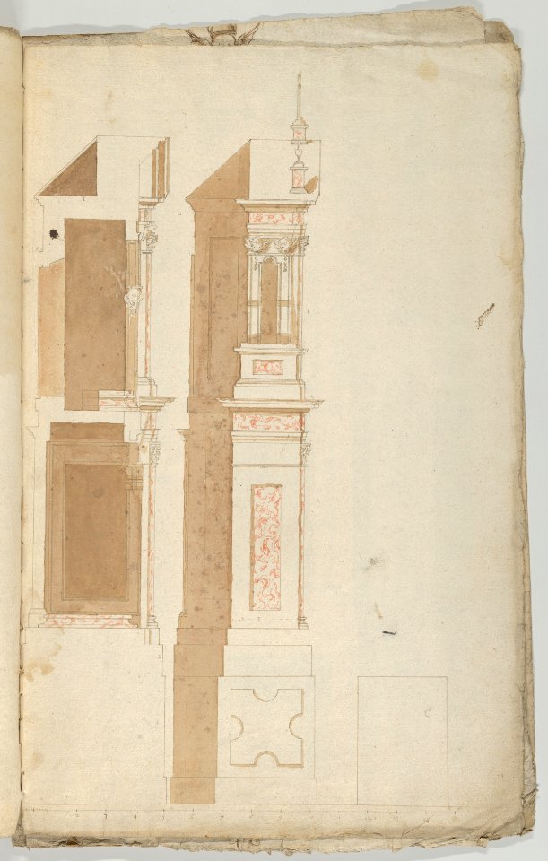 Portfolio with drawings and prints of tombs and epitaphs, Hans Vredeman de Vries
