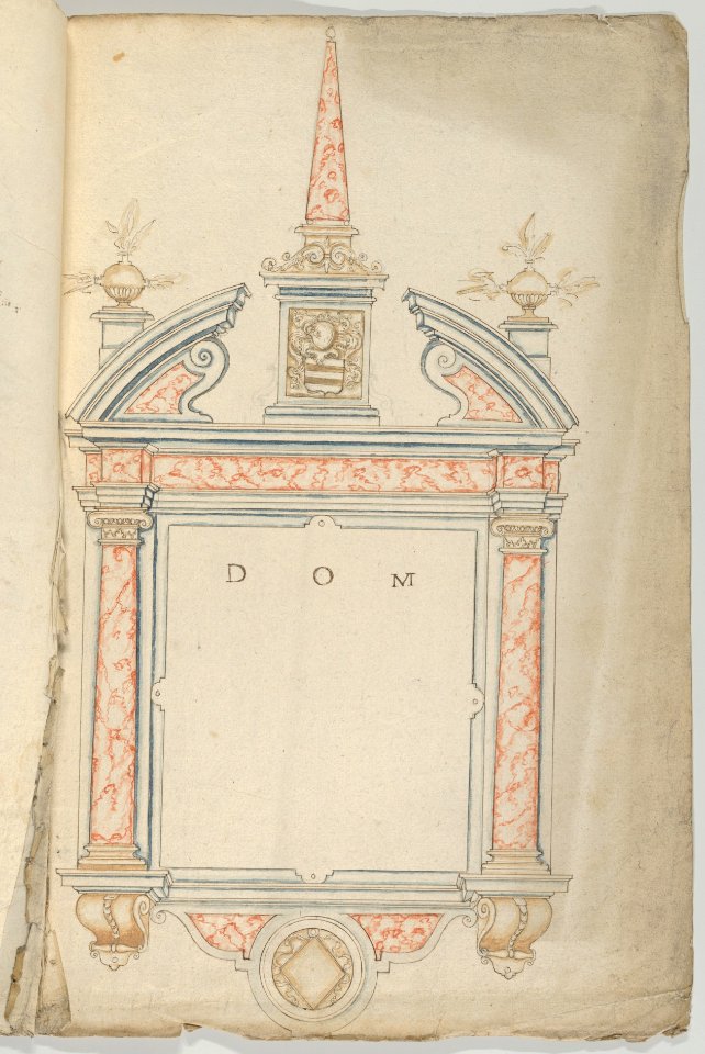 Portfolio with drawings and prints of tombs and epitaphs MET DP842049