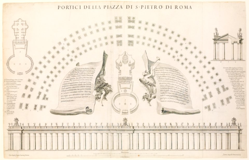 Portici della piazza di S. Pietro di Roma. Plate 44 from the Album 'Basilica di S. Pietro in Vaticano' MET DP273761