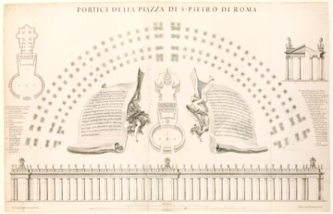 Portici della piazza di S. Pietro di Roma. Plate 44 from the Album 'Basilica di S. Pietro in Vaticano' MET DP273761