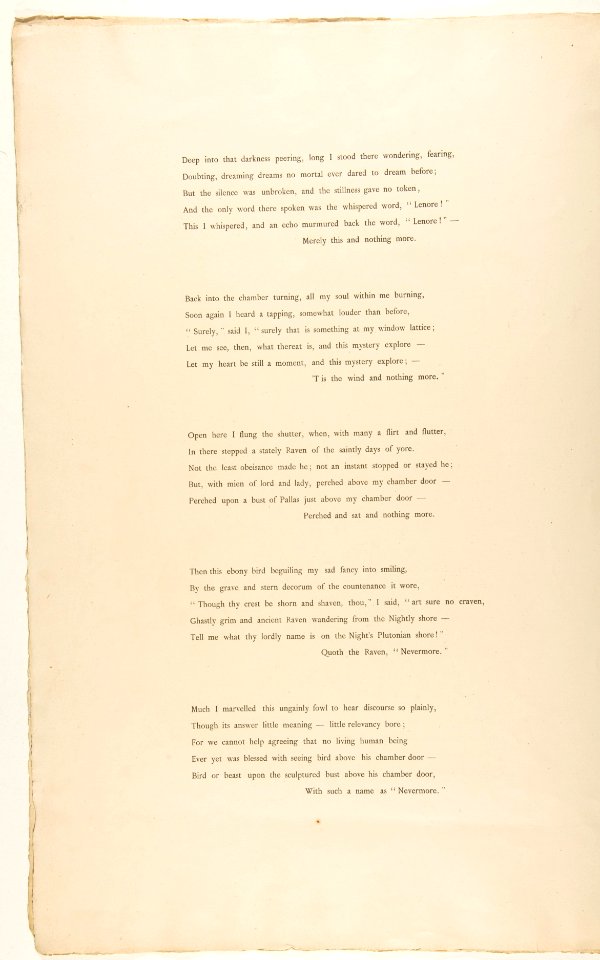 Portfolio cover and text for The Raven by Edgar Allan Poe MET DP816096