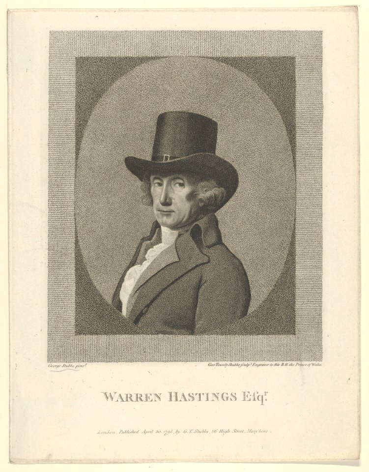Portrait of Warren Hastings, Esq. MET DP835548