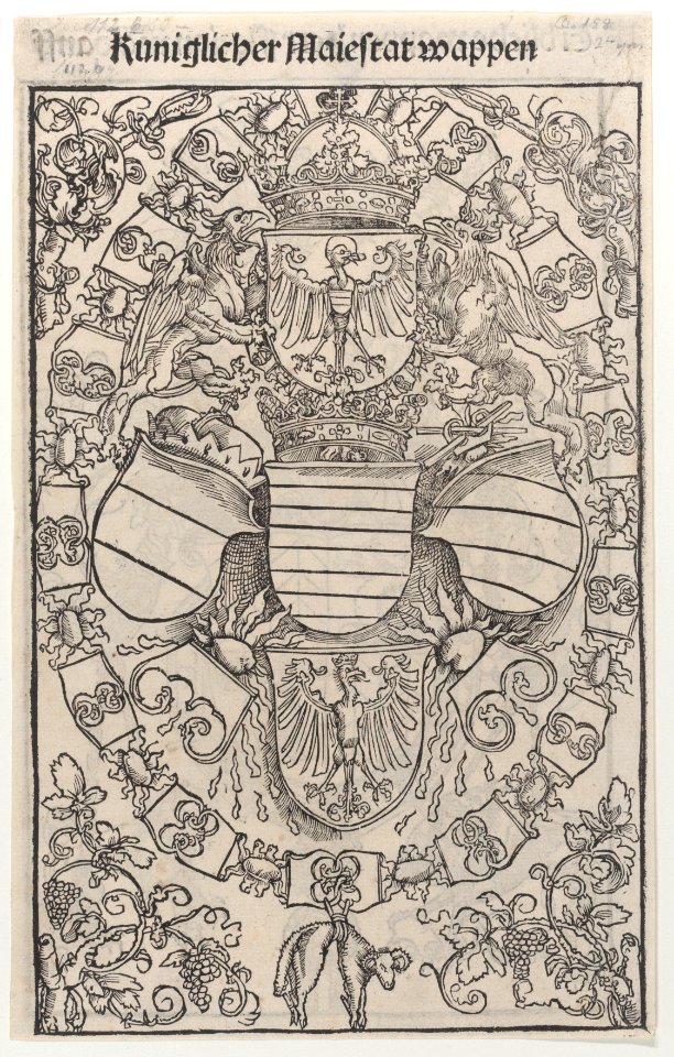 Recto- Coat of Arms of Maximilian I as King of the Romans; verso- Coat of Arms of Florian Waldauf von Waldenstein Met DP885517