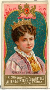 Queen of Portugal, from World's Sovereigns series (N34) for Allen & Ginter Cigarettes MET DP838709