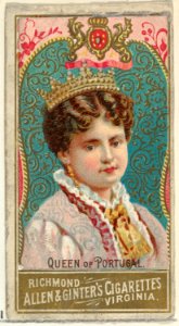 Queen of Portugal, from World's Sovereigns series (N34) for Allen & Ginter Cigarettes MET DP838710