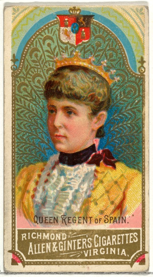 Queen Regent of Spain, from World's Sovereigns series (N34) for Allen & Ginter Cigarettes MET DP838719