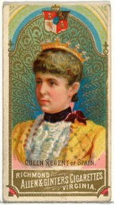 Queen Regent of Spain, from World's Sovereigns series (N34) for Allen & Ginter Cigarettes MET DP838719