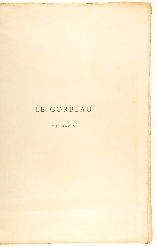 Portfolio cover and text for The Raven by Edgar Allan Poe MET DP816089