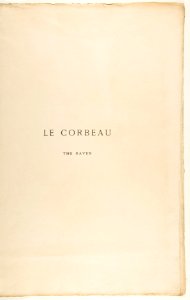 Portfolio cover and text for The Raven by Edgar Allan Poe MET DP816089