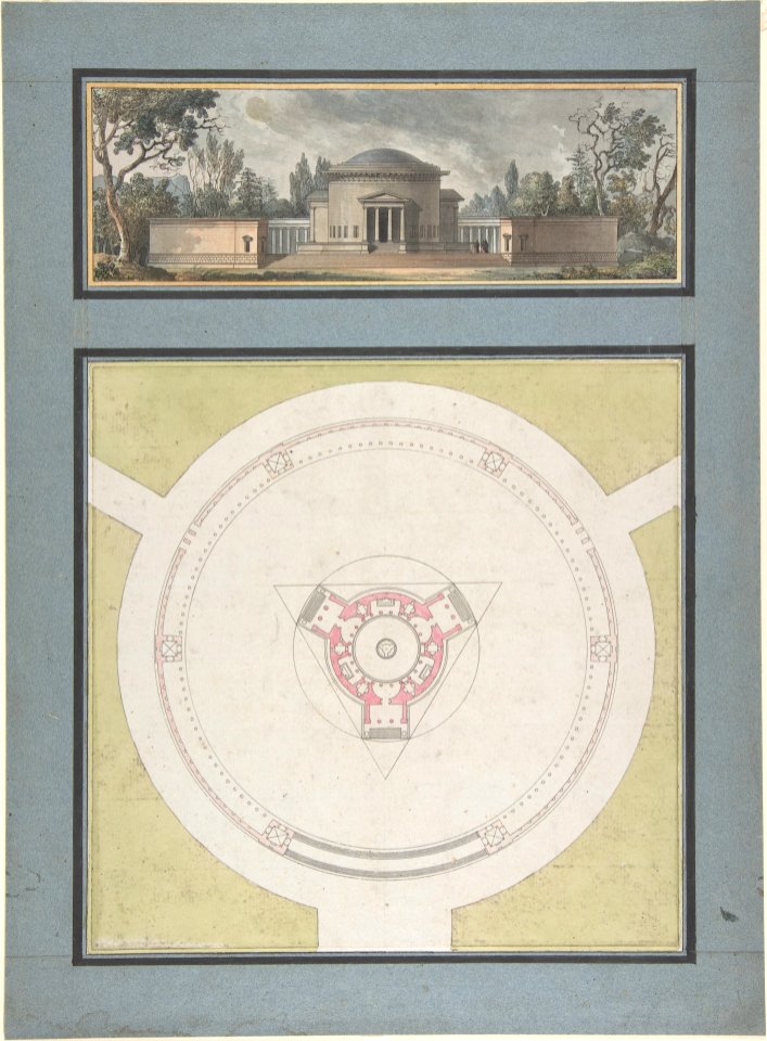 Project for a Temple Dedicated to the Trinity, Elevation and Plan MET DP808377