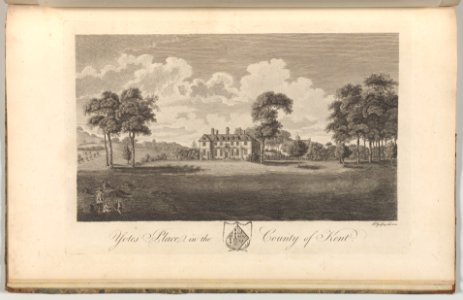 Preston Hall in Aylesford, in the County of Kent, from Edward Hasted's, The History and Topographical Survey of the County of Kent, vols. 1-3 MET DP-12696-060