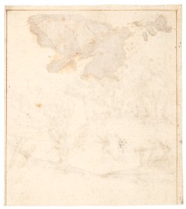 Recto- Landscape with Trees and Figures (? Remarks on the Winds and the Lay-out of the City; Vitruvius, Book 1, Chapter 6, nos. 2, 3)- Verso- Blank. MET DP160100