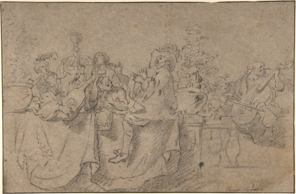 Recto- The ConcertVerso- Seated Male Nude MET DP803070