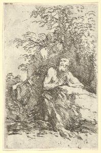 Praying male penitent in the wilderness MET DP836205