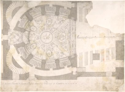 Projection of Ceiling Over Plan of the Small Theater in the Palace at Caserta MET DP801607