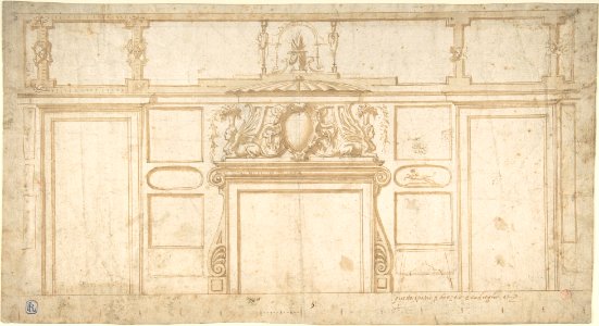 Project for Interior Wall with Fireplace MET DP802043
