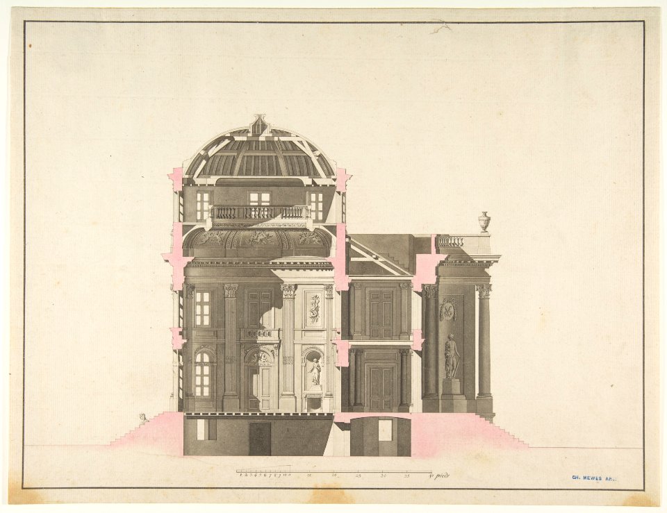 Project for a Domed Building with Colonnaded Façade MET DP812937