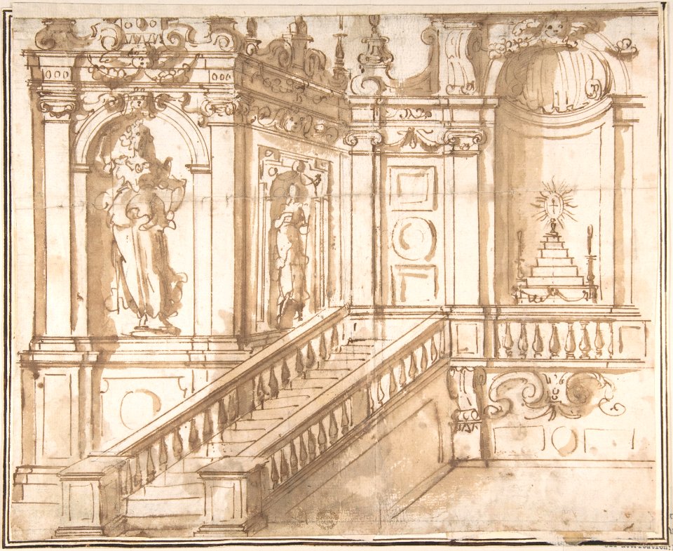 Project of Altar Decoration (Stage Setting ?) MET DP801914