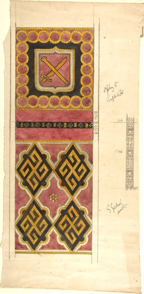 Red, Black and Gold Drapes, etc. MET DP805736
