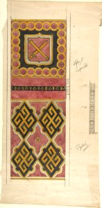 Red, Black and Gold Drapes, etc. MET DP805736