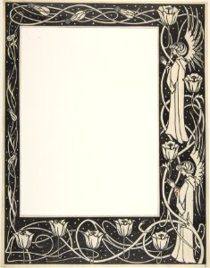 Praying Angels and Poppies (Border Design for Thomas Malory, "Le Morte d'Arthur," J. M. Dent 1893–94, Part III, book vii, chapter i, p. 219) MET DP800793