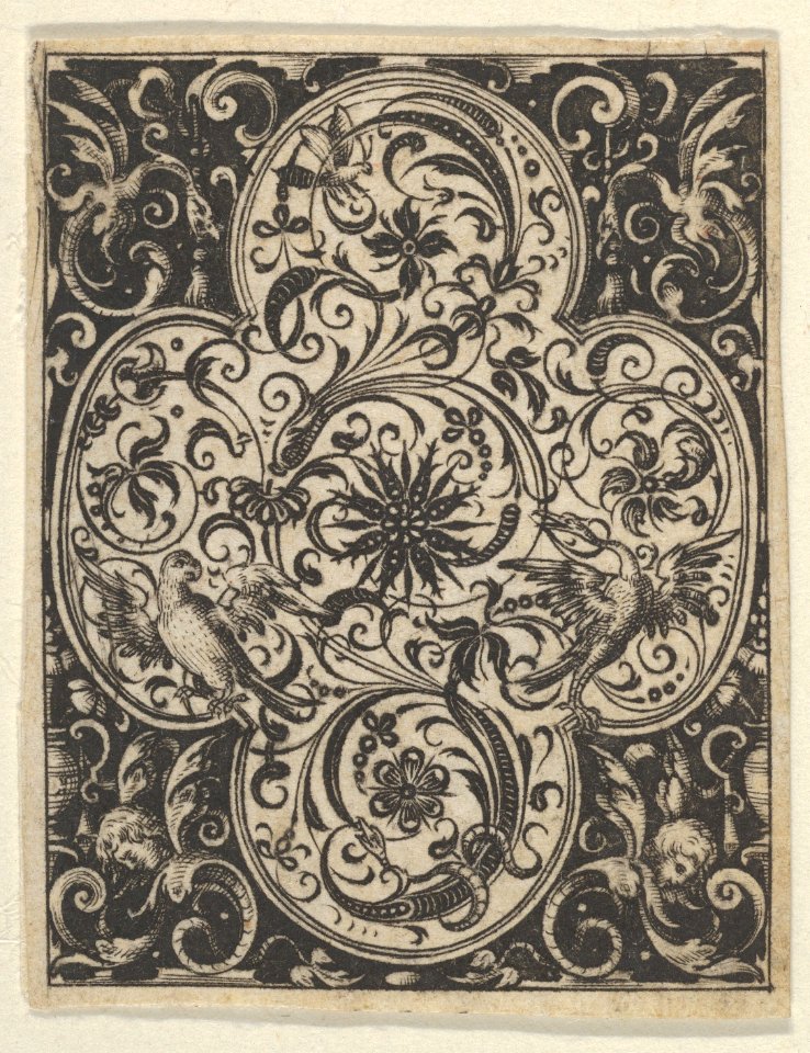 Quatrefoil Design in Blackwork, from Varii Generis Opera Aurifabris Necessaria MET DP837158