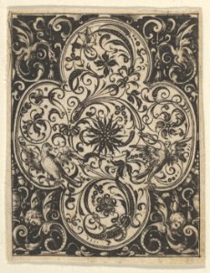 Quatrefoil Design in Blackwork, from Varii Generis Opera Aurifabris Necessaria MET DP837158