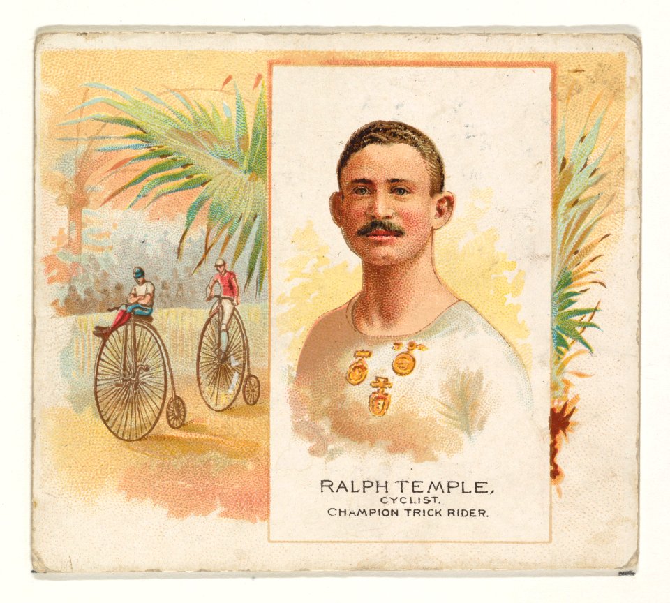 Ralph Temple, Cyclist, Champion Trick Rider, from World's Champions, Second Series (N43) for Allen & Ginter Cigarettes MET DP839295