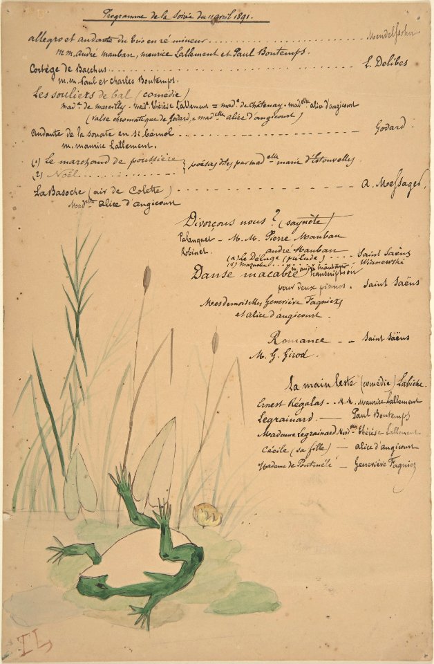 Program for the Evening of April 11, 1891 MET DP809020
