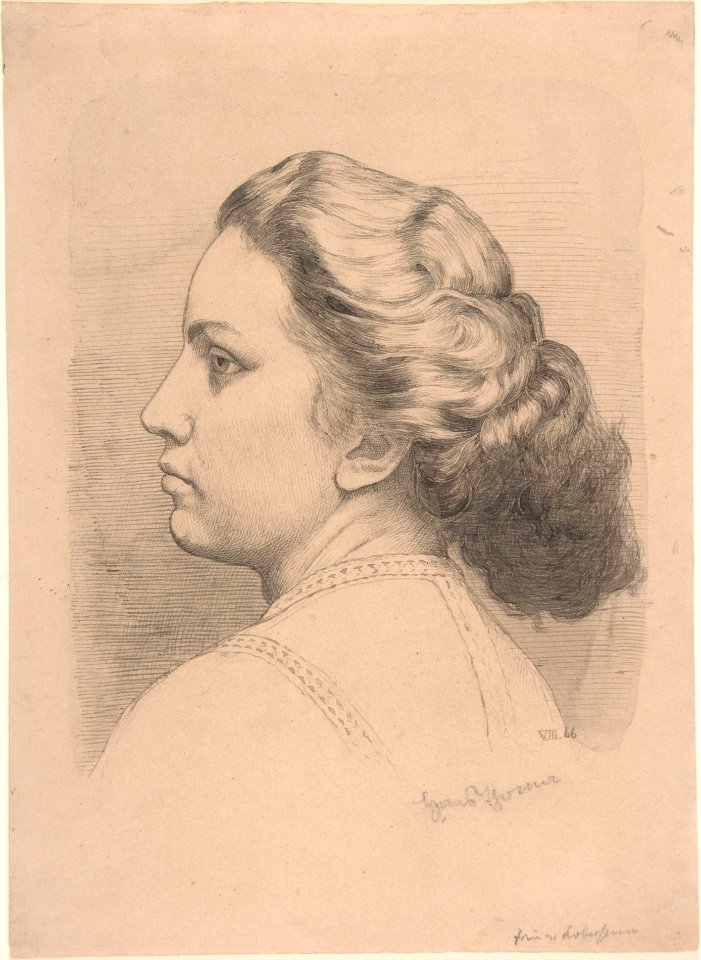 Portrait of a Woman (Mrs. von Kobestein?); verso- Sketches of two or three compositions, including a landscape MET DP805856