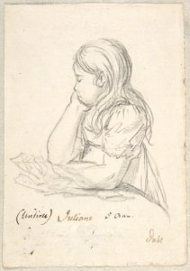 Portrait of Juliane Sophie Heger as a Child, leaning on a Table MET DP800032
