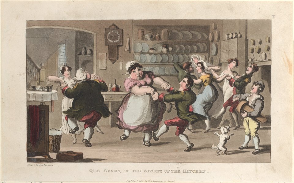 Quae Genus, in the Sports of the Kitchen, from "The History of Johnny Quae Genus, The Little Foundling of the Late Doctor Syntax" MET DP884147