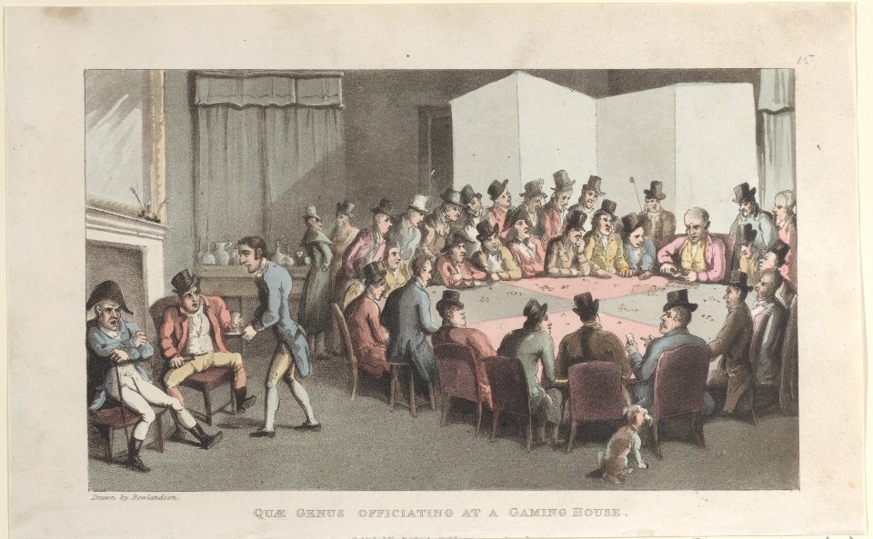 Quae Genus Officiating at a Gaming House, from "The History of Johnny Quae Genus, The Little Foundling of the Late Doctor Syntax" MET DP884154