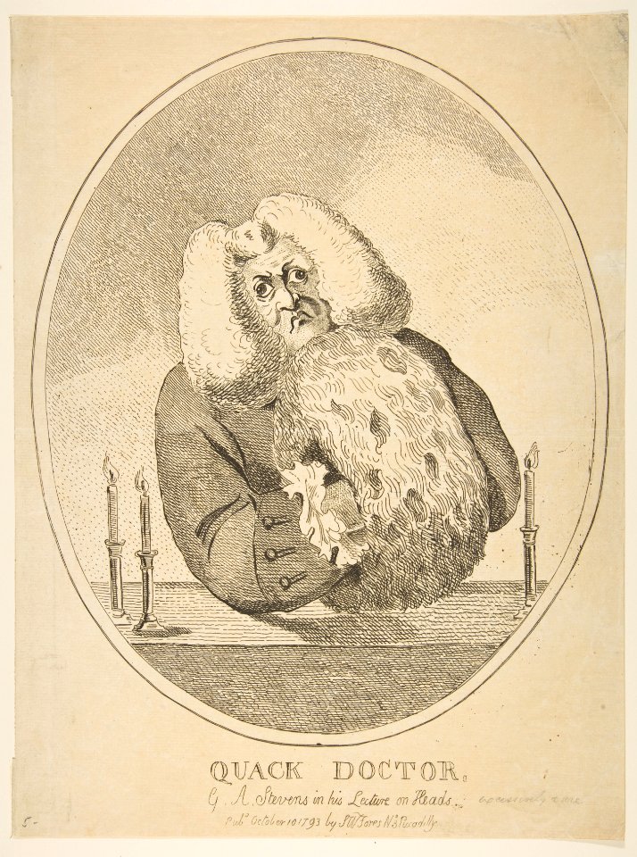 Quack Doctor, G. W. Stevens in His Lecture on Heads MET DP818384