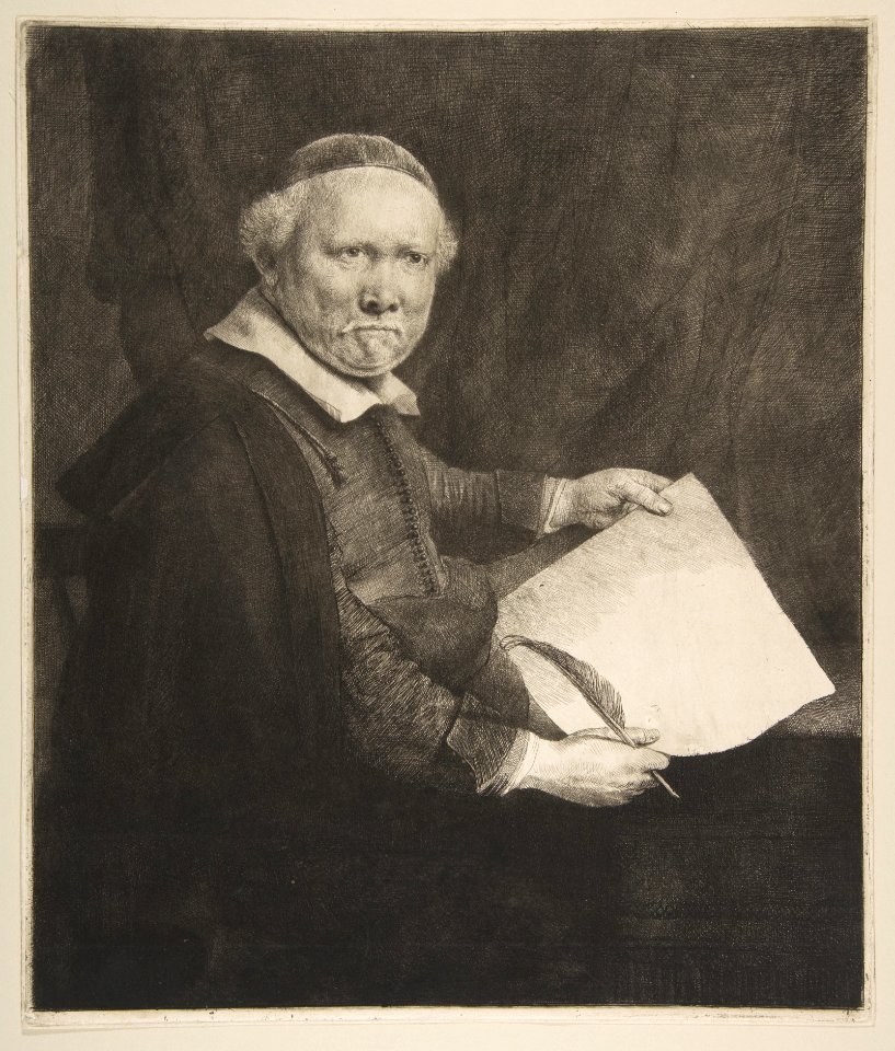 Portrait of Lieven Willemsz van Coppenol, Writing Master (the larger plate) MET DP815613