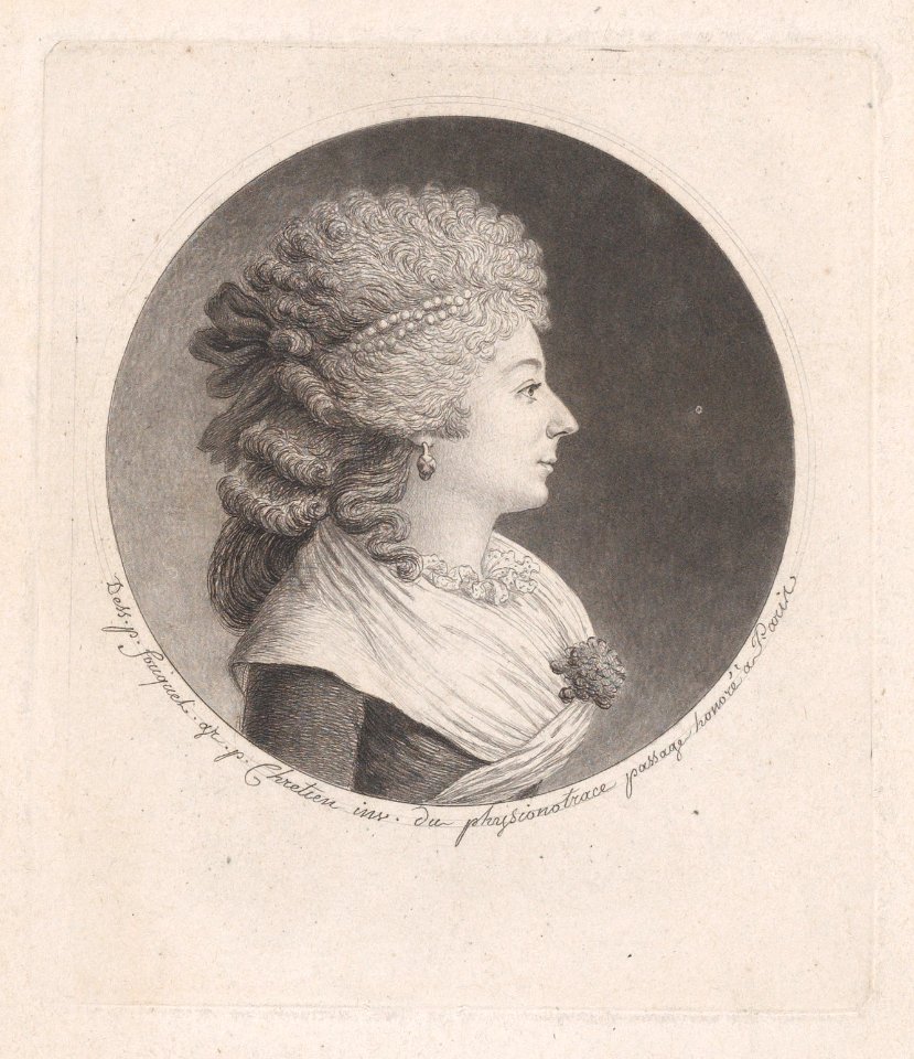Portrait of a lady with elaborately curled hair Met DP887397