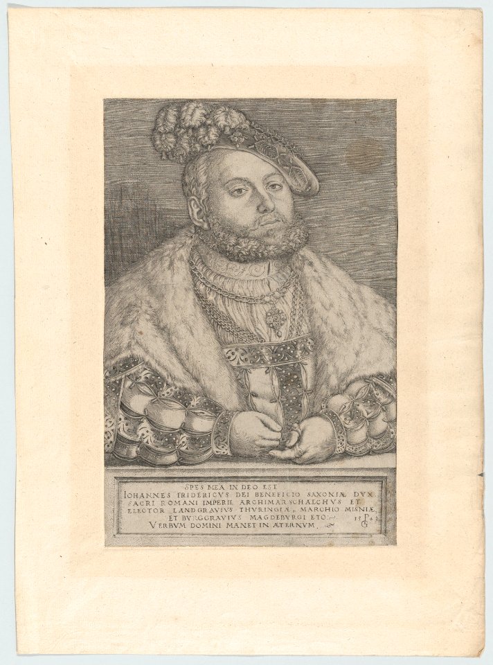 Portrait of Johann Friedrich the Magnanimous, Elector of Saxony MET DP867563