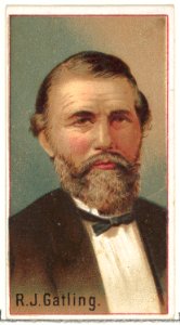 R. J. Gatling, printer's sample for the World's Inventors souvenir album (A25) for Allen & Ginter Cigarettes MET DP838831
