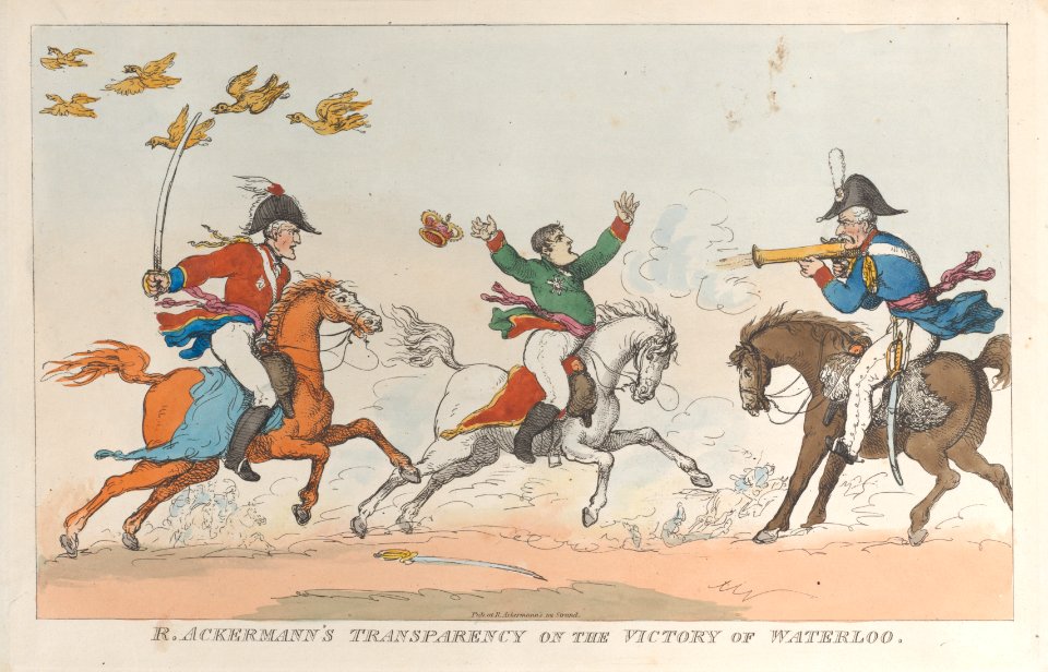 R. Ackermann's Transparency on the Victory of Waterloo MET DP884217