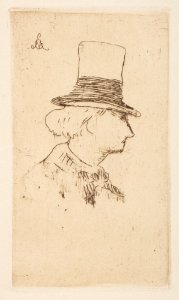 Portrait of Charles Baudelaire, in profile MET DP815238